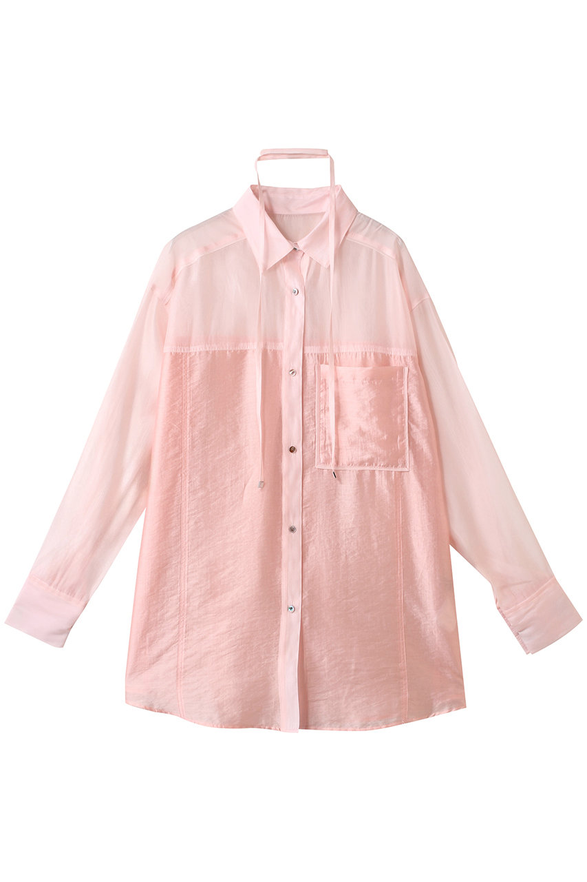 MAISON SPECIAL Sheer Docking Oversized Shirt/シアードッキングオーバーシャツ (PNK(ピンク), FREE) メゾンスペシャル ELLE SHOP MAISON SPECIAL Sheer Docking Oversized Shirt/シアードッキングオーバーシャツ (PNK(ピンク), FREE) メゾンスペシャル ELLE SHOP