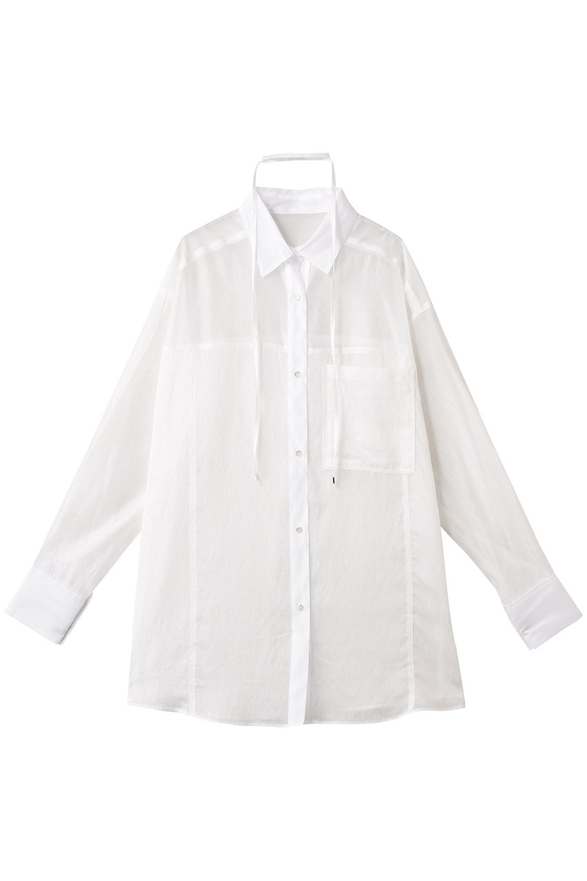 MAISON SPECIAL Sheer Docking Oversized Shirt/シアードッキングオーバーシャツ (WHT(ホワイト), FREE) メゾンスペシャル ELLE SHOP MAISON SPECIAL Sheer Docking Oversized Shirt/シアードッキングオーバーシャツ (WHT(ホワイト), FREE) メゾンスペシャル ELLE SHOP