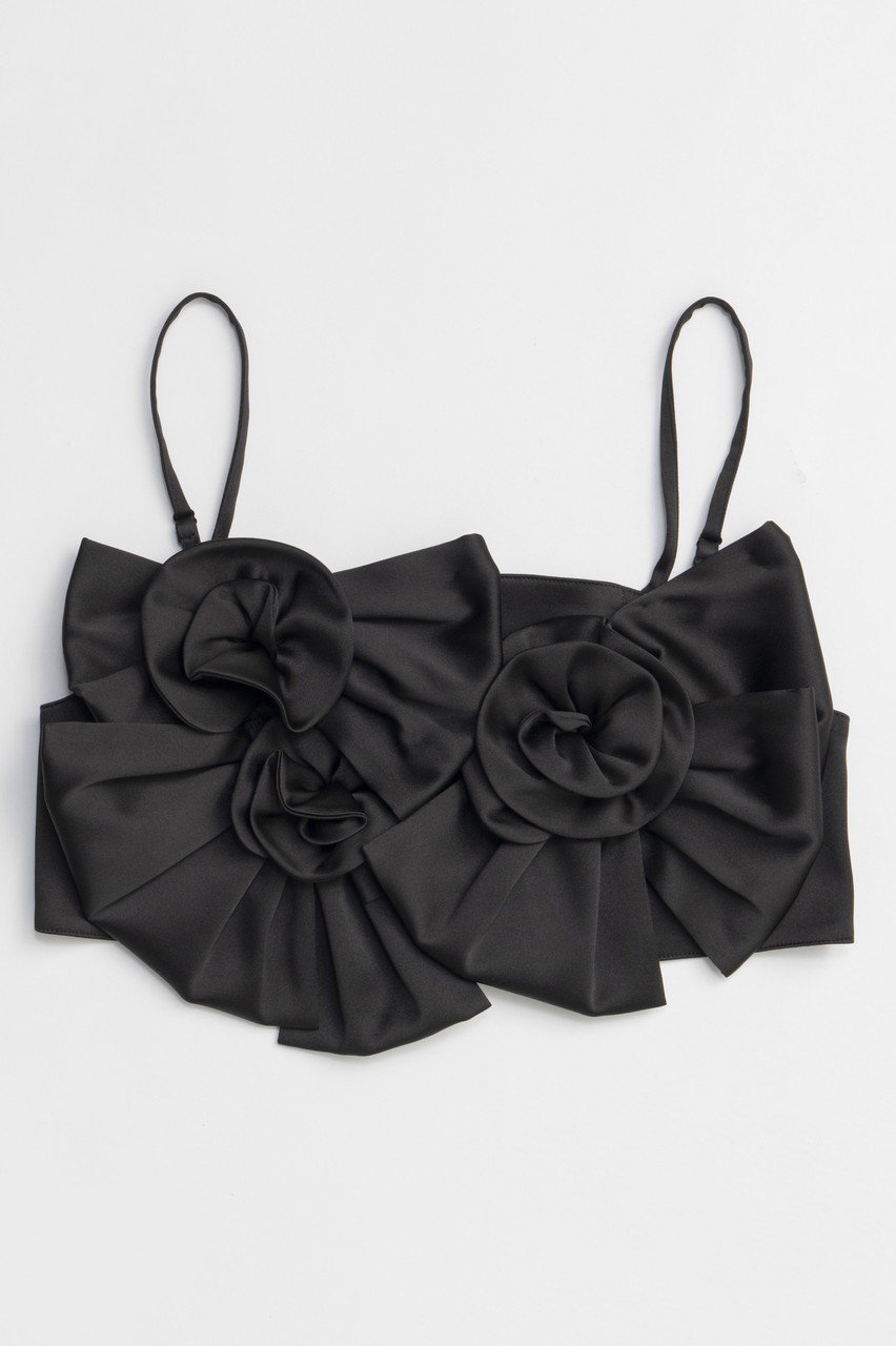 MAISON SPECIAL Rose Ribbon Motif Bustier/ローズリボンモチーフビスチェ (BLK(ブラック), FREE) メゾンスペシャル ELLE SHOP MAISON SPECIAL Rose Ribbon Motif Bustier/ローズリボンモチーフビスチェ (BLK(ブラック), FREE) メゾンスペシャル ELLE SHOP