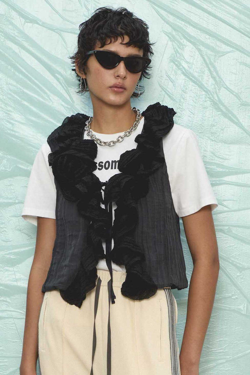 美品　MAISON SPECIALワッシャーフリルトップス MAISON SPECIAL(メゾンスペシャル)｜Washer Ruffle Tops/ワッシャー