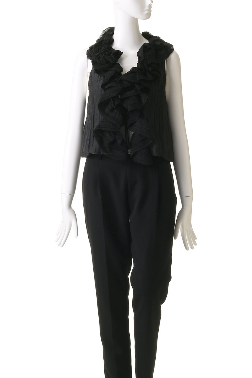 ベスト ジレ Washer Ruffle Tops/ワッシャーフリルトップス「MAISON SPECIAL/メゾンスペシャル」 レディース MAISON SPECIAL ベスト ジレ Washer Ruffle Tops/ワッシャー