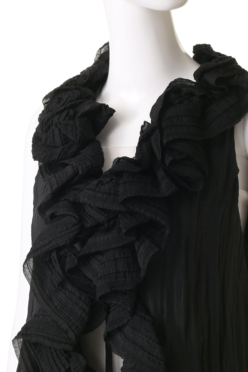 ベスト ジレ Washer Ruffle Tops/ワッシャーフリルトップス「MAISON SPECIAL/メゾンスペシャル」 レディース Washer Ruffle Tops/ワッシャーフリルトップス【MAISON SPECIAL