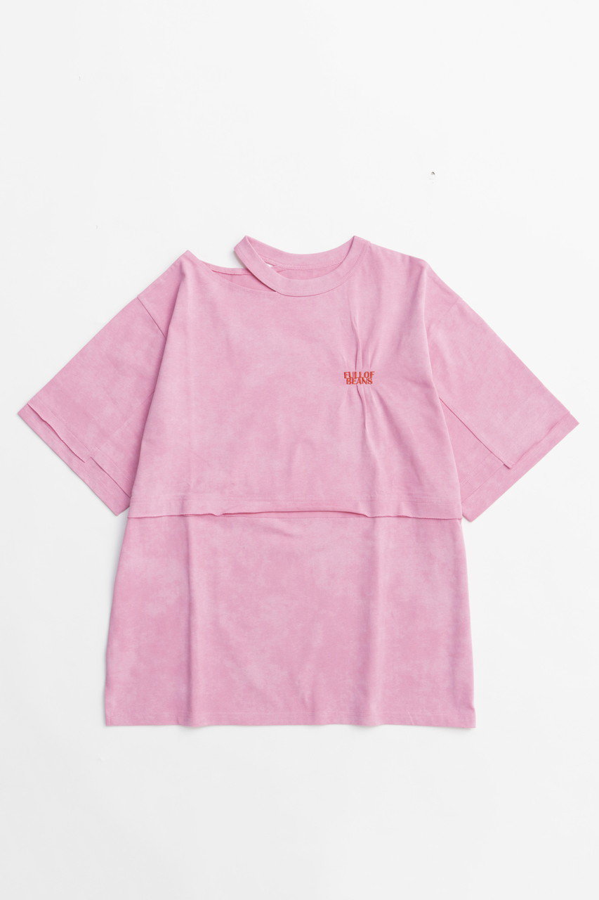 MAISON SPECIAL Shirring Embroidery Washed Big T-shirt/シャーリングエンブロイダリーウォッシュビッグTEE (PNK(ピンク), FREE) メゾンスペシャル ELLE SHOP MAISON SPECIAL Shirring Embroidery Washed Big T-shirt/シャーリングエンブロイダリーウォッシュビッグTEE (PNK(ピンク), FREE) メゾンスペシャル ELLE SHOP
