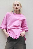 Shirring Embroidery Washed Big T-shirt/シャーリングエンブロイダリーウォッシュビッグTEE