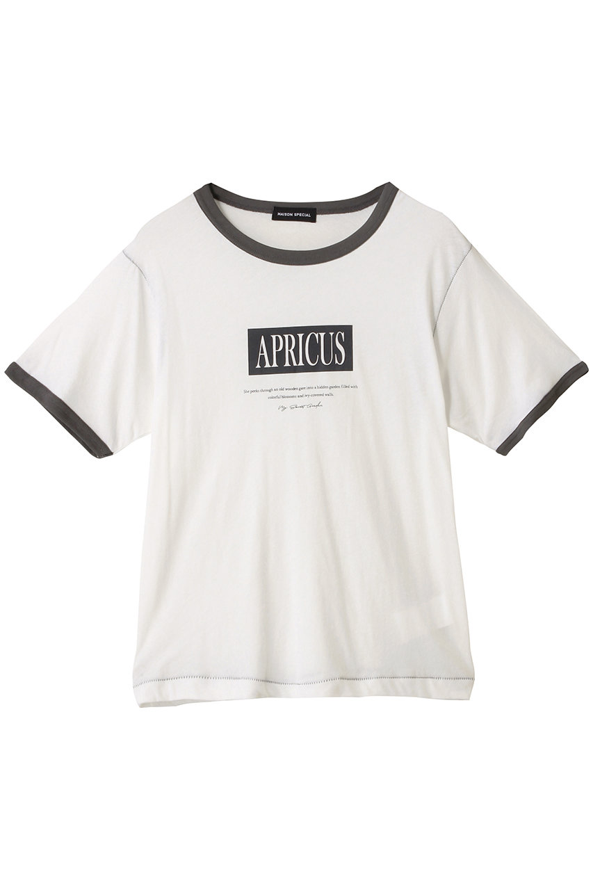 MAISON SPECIAL APRICUS Ringer T-shirt/APRICUSリンガーTEE (WHT(ホワイト), FREE) メゾンスペシャル ELLE SHOP MAISON SPECIAL APRICUS Ringer T-shirt/APRICUSリンガーTEE (WHT(ホワイト), FREE) メゾンスペシャル ELLE SHOP