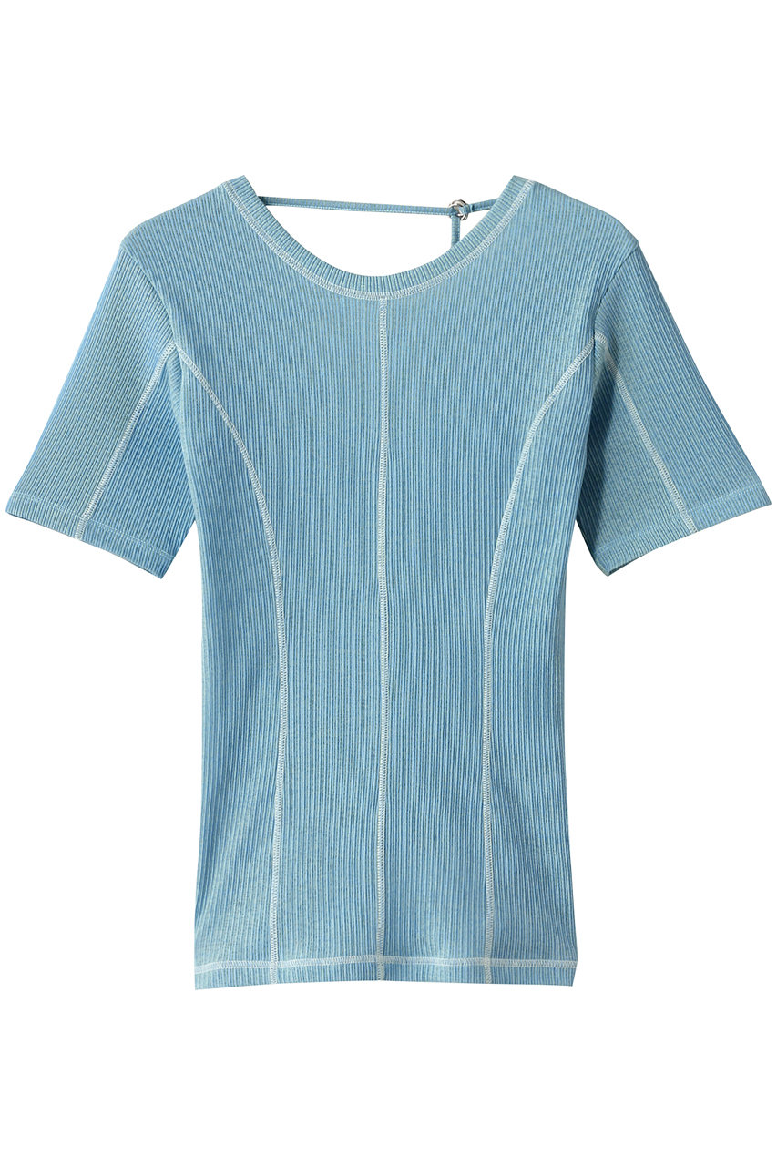MAISON SPECIAL Bicolor Stitch Rib T-shirt/バイカラーステッチリブTシャツ (BLU(ブルー), FREE) メゾンスペシャル ELLE SHOP MAISON SPECIAL Bicolor Stitch Rib T-shirt/バイカラーステッチリブTシャツ (BLU(ブルー), FREE) メゾンスペシャル ELLE SHOP