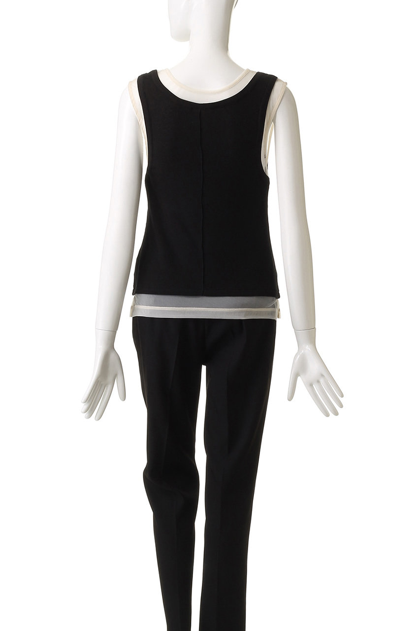 MAISON SPECIAL(メゾンスペシャル)｜2way Neck Sheer Docking Tank Top