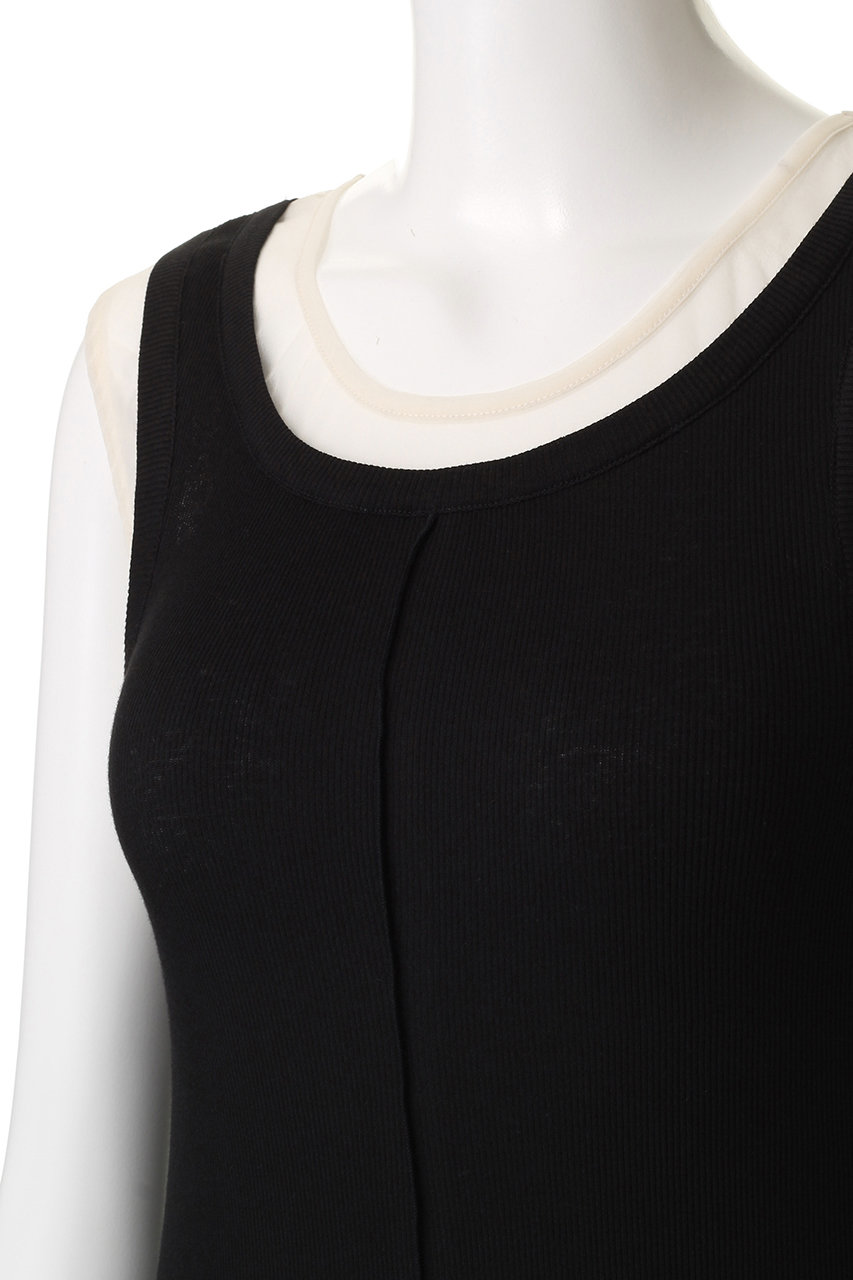 MAISON SPECIAL(メゾンスペシャル)｜2way Neck Sheer Docking Tank Top