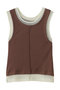 2way Neck Sheer Docking Tank Top/2WAYネックシアードッキングタンクトップ メゾンスペシャル/MAISON SPECIAL BRN(ブラウン)