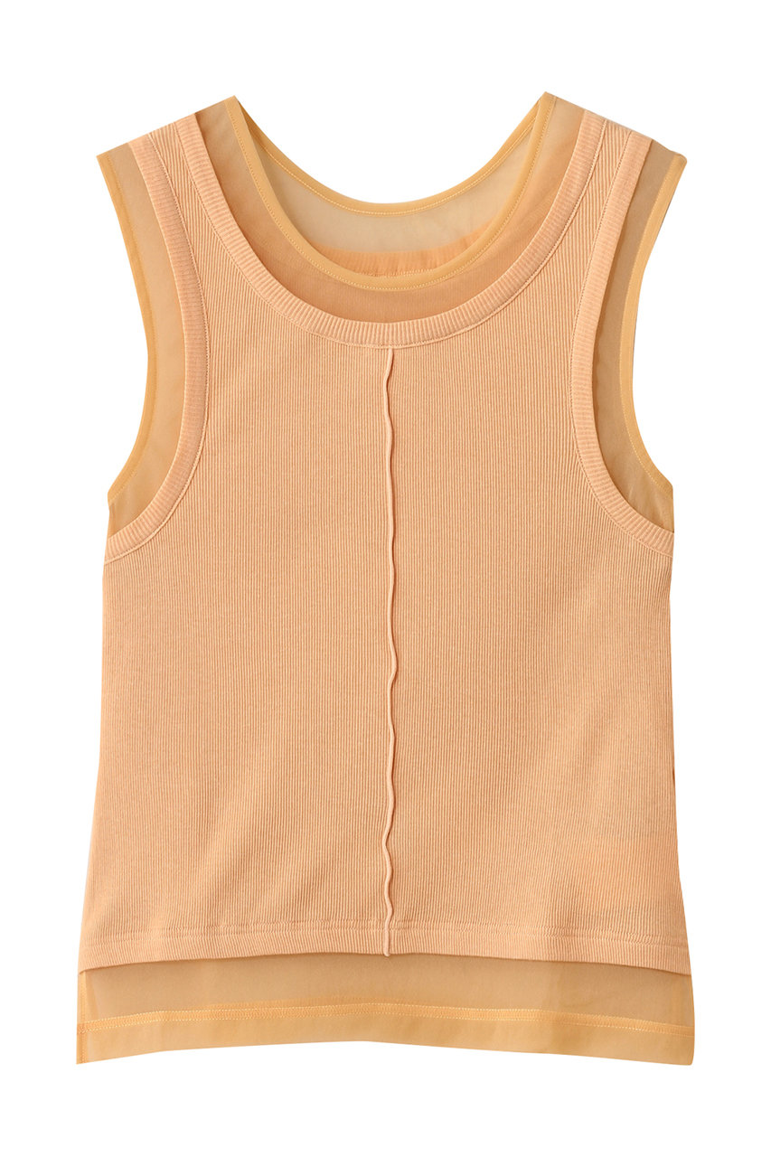MAISON SPECIAL 2way Neck Sheer Docking Tank Top/2WAYネックシアードッキングタンクトップ (ORG(オレンジ), FREE) メゾンスペシャル ELLE SHOP MAISON SPECIAL 2way Neck Sheer Docking Tank Top/2WAYネックシアードッキングタンクトップ (ORG(オレンジ), FREE) メゾンスペシャル ELLE SHOP
