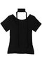 With Tie Sheer Cotton T-shirt/タイ付きシアーコットンTEE メゾンスペシャル/MAISON SPECIAL BLK(ブラック)