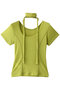 With Tie Sheer Cotton T-shirt/タイ付きシアーコットンTEE メゾンスペシャル/MAISON SPECIAL LIME(ライム)