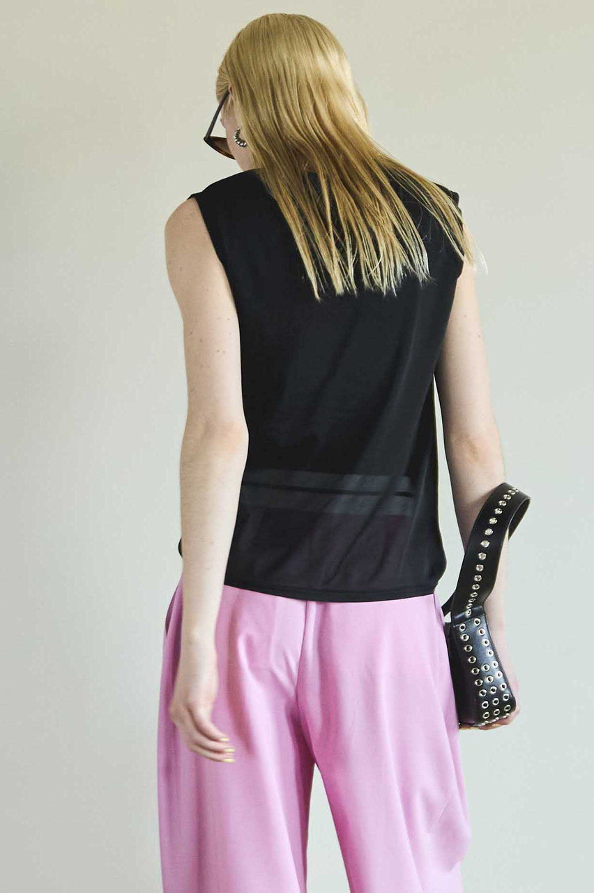 タンクトップ ノースリーブ Reversible See-through Tank Top/リバーシブルシースルータンクトップ「MAISON SPEC MAISON SPECIAL タンクトップ ノースリーブ Reversible See