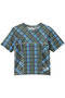 Panel Plaid T-shirt/パネルチェックTシャツ メゾンスペシャル/MAISON SPECIAL BLU(ブルー)