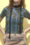 Panel Plaid T-shirt/パネルチェックTシャツ メゾンスペシャル/MAISON SPECIAL