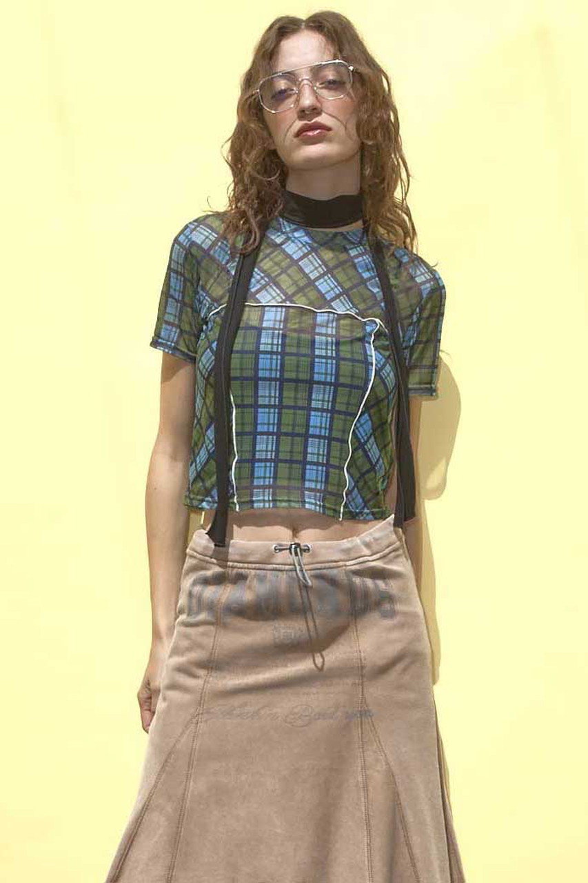 tシャツ Panel Plaid T-shirt/パネルチェックTシャツ「MAISON SPECIAL/メゾンスペシャル」セットアップ対応 レディ Panel Plaid T-shirt/パネルチェックTシャツ【MAISON SPECIAL