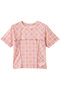 Panel Plaid T-shirt/パネルチェックTシャツ メゾンスペシャル/MAISON SPECIAL PNK(ピンク)