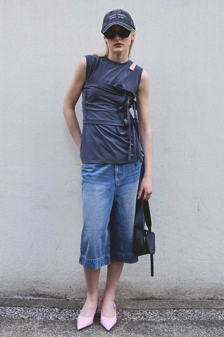 MAISON SPECIAL(メゾンスペシャル)｜Ribbon Bare Sleeveless TEE