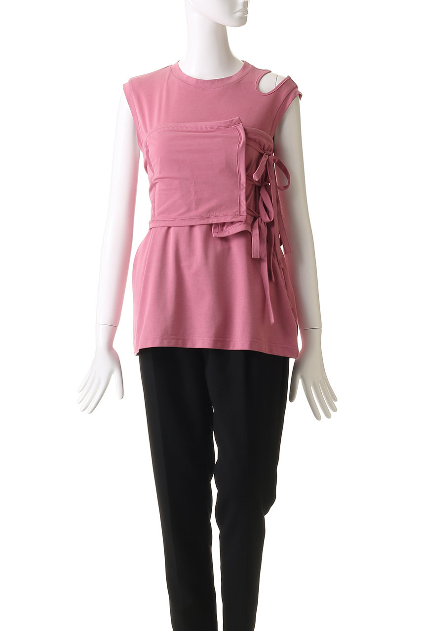 tシャツ Ribbon Bare Sleeveless TEE/リボンベアノースリーブTEE「MAISON SPECIAL/メゾンスペシャル」セット MAISON SPECIAL tシャツ Ribbon Bare Sleeveless TEE/リボンベア