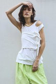 Ribbon Bare Sleeveless TEE/リボンベアノースリーブTEE
