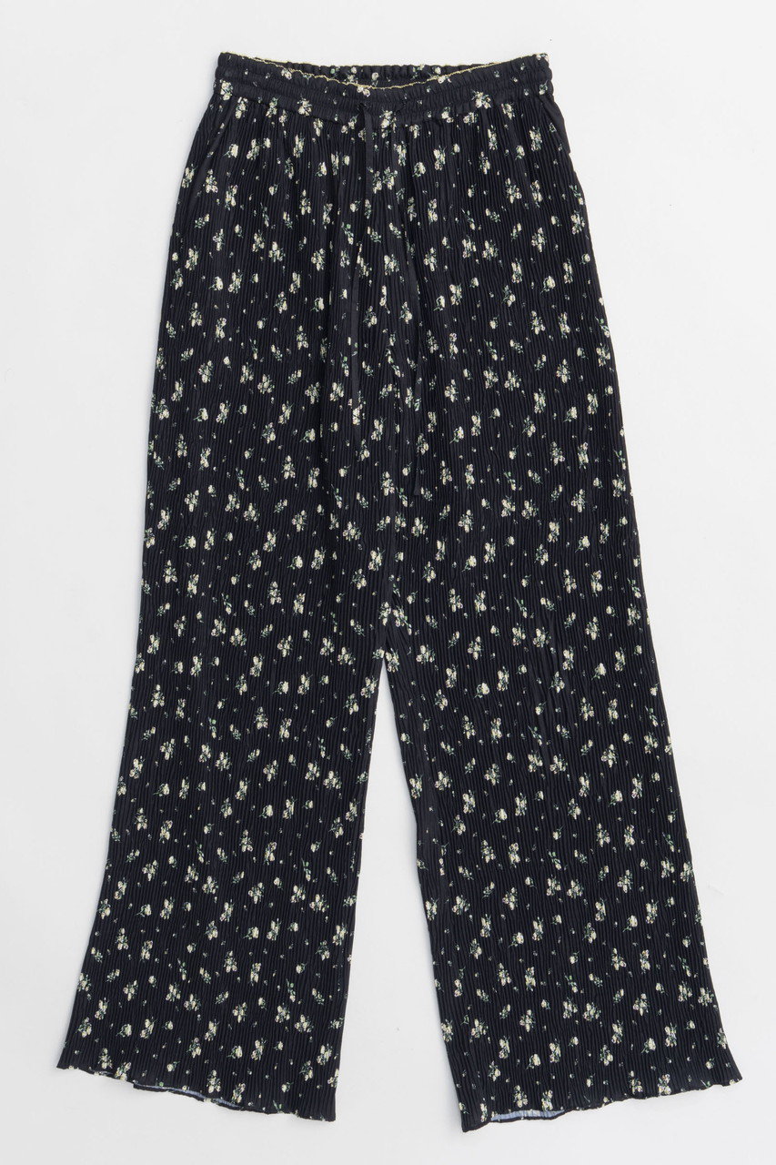 MAISON SPECIAL Small Flower Pleated Pants/スモールフラワープリーツパンツ (BLK(ブラック), 38) メゾンスペシャル ELLE SHOP MAISON SPECIAL Small Flower Pleated Pants/スモールフラワープリーツパンツ (BLK(ブラック), 38) メゾンスペシャル ELLE SHOP