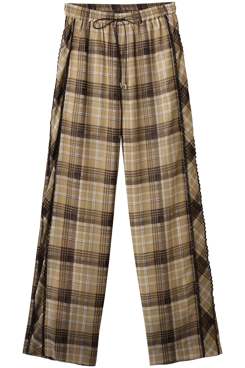 MAISON SPECIAL Side Pico Lace Sheer Plaid Pants/サイドピコレースシアーチェックパンツ (BGE(ベージュ), 36) メゾンスペシャル ELLE SHOP MAISON SPECIAL Side Pico Lace Sheer Plaid Pants/サイドピコレースシアーチェックパンツ (BGE(ベージュ), 36) メゾンスペシャル ELLE SHOP