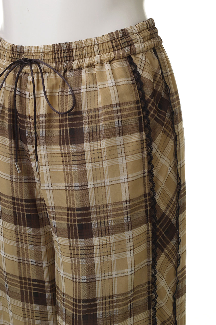 MAISON SPECIAL(メゾンスペシャル)｜Side Pico Lace Sheer Plaid