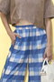 Side Pico Lace Sheer Plaid Pants/サイドピコレースシアーチェックパンツ メゾンスペシャル/MAISON SPECIAL
