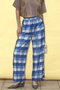 Side Pico Lace Sheer Plaid Pants/サイドピコレースシアーチェックパンツ メゾンスペシャル/MAISON SPECIAL