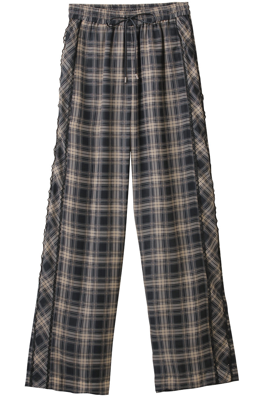 MAISON SPECIAL Side Pico Lace Sheer Plaid Pants/サイドピコレースシアーチェックパンツ (NVY(ネイビー), 36) メゾンスペシャル ELLE SHOP MAISON SPECIAL Side Pico Lace Sheer Plaid Pants/サイドピコレースシアーチェックパンツ (NVY(ネイビー), 36) メゾンスペシャル ELLE SHOP
