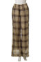 Side Pico Lace Sheer Plaid Pants/サイドピコレースシアーチェックパンツ メゾンスペシャル/MAISON SPECIAL