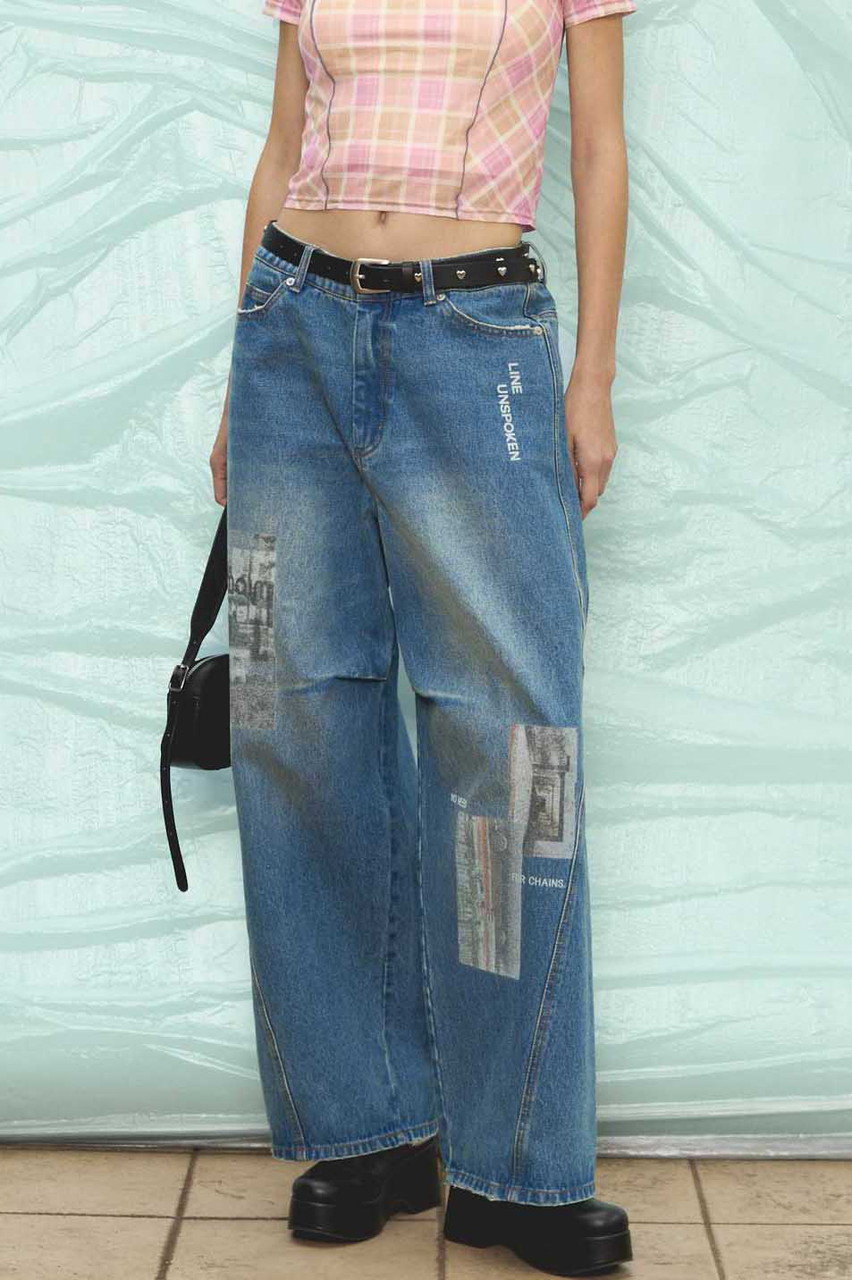 MAISON SPECIAL(メゾンスペシャル)｜Low Waist Photo Print Denim
