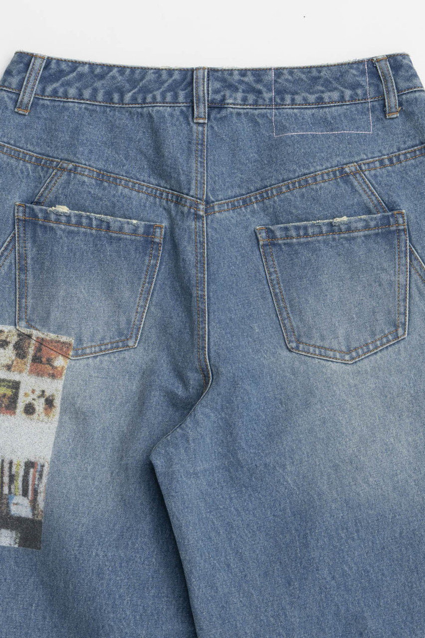 MAISON SPECIAL(メゾンスペシャル)｜Low Waist Photo Print Denim