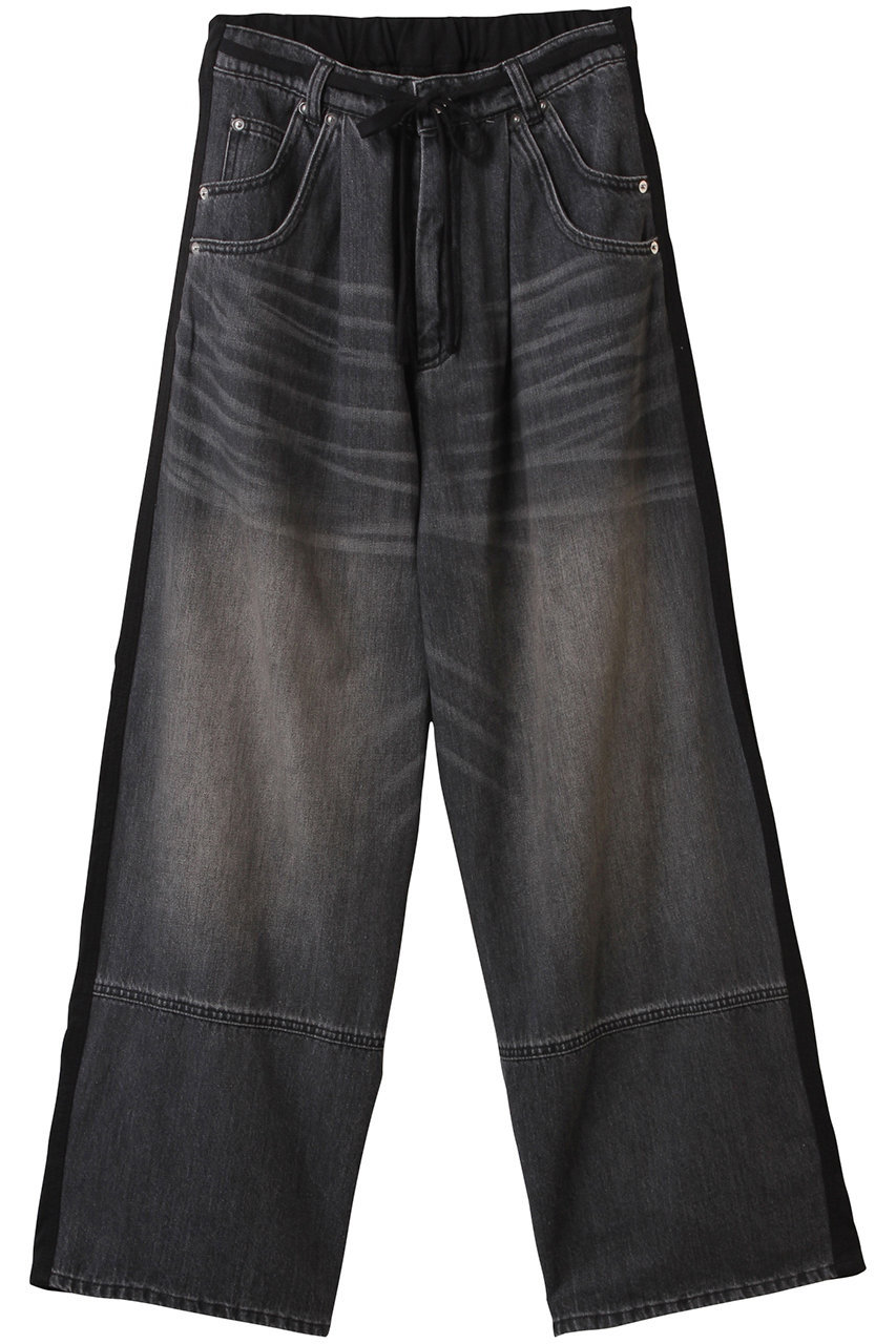 MAISON SPECIAL Cut Docking Curve Denim Pants/カットドッキングカーブデニム (BLK(ブラック), 36) メゾンスペシャル ELLE SHOP MAISON SPECIAL Cut Docking Curve Denim Pants/カットドッキングカーブデニム (BLK(ブラック), 36) メゾンスペシャル ELLE SHOP