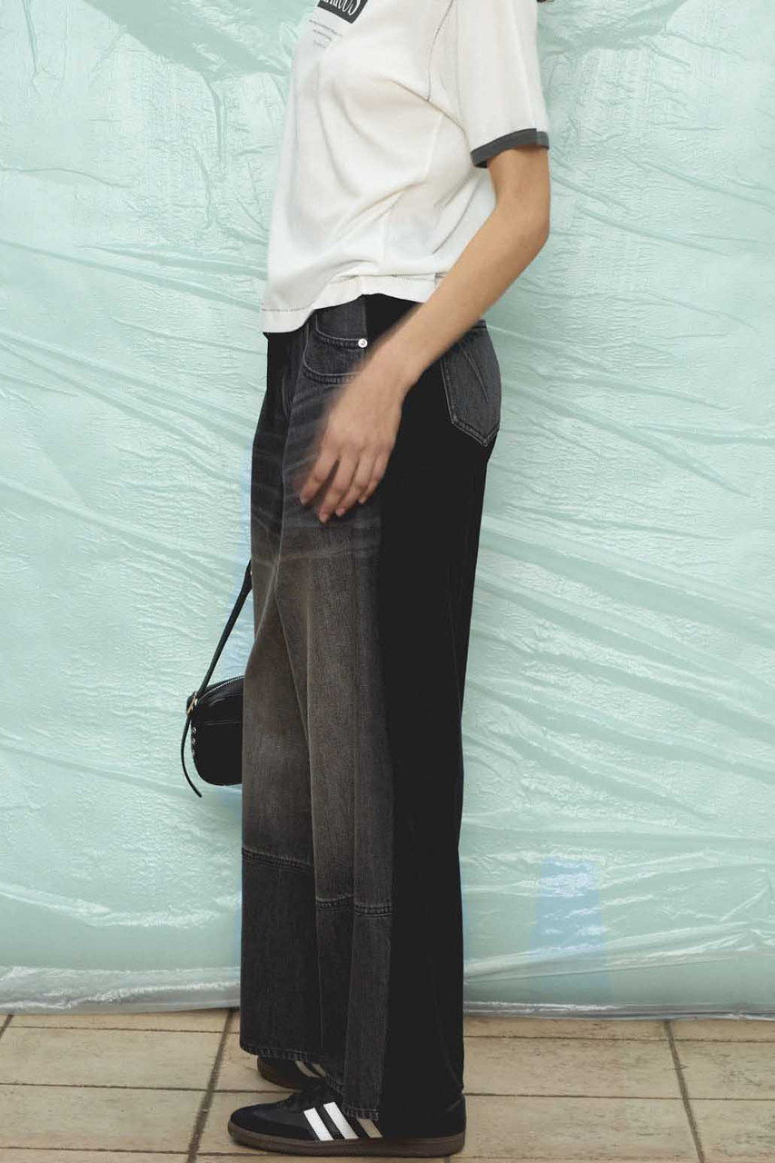 MAISON SPECIAL(メゾンスペシャル)｜Cut Docking Curve Denim Pants