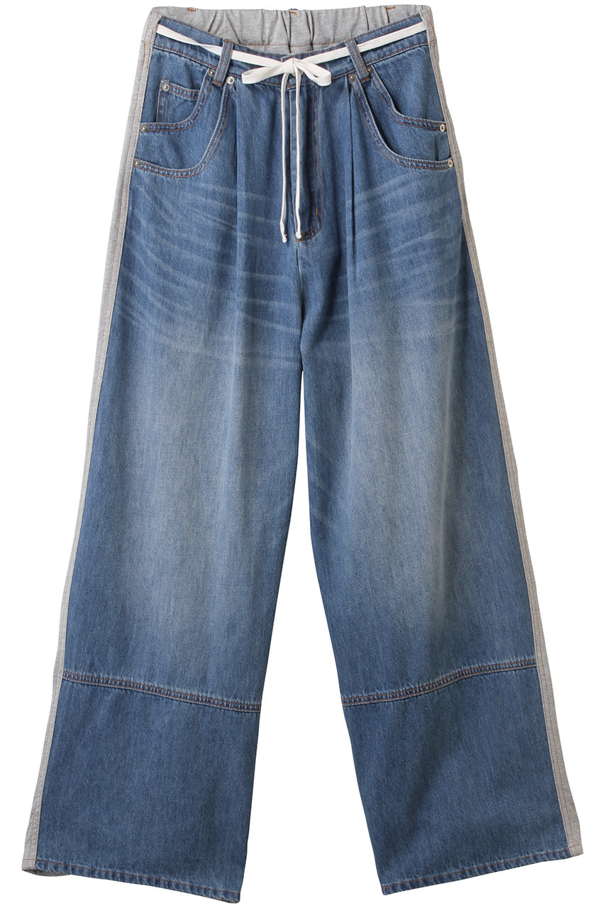 MAISON SPECIAL Cut Docking Curve Denim Pants/カットドッキングカーブデニム (BLU(ブルー), 38) メゾンスペシャル ELLE SHOP MAISON SPECIAL Cut Docking Curve Denim Pants/カットドッキングカーブデニム (BLU(ブルー), 38) メゾンスペシャル ELLE SHOP