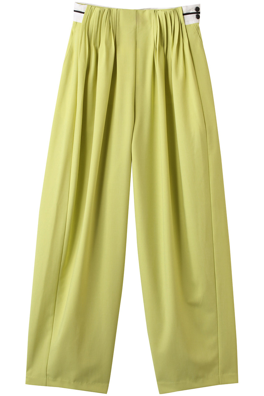 MAISON SPECIAL Pintuck Volume Pants/ピンタックボリュームパンツ (LIME(ライム), 38) メゾンスペシャル ELLE SHOP MAISON SPECIAL Pintuck Volume Pants/ピンタックボリュームパンツ (LIME(ライム), 38) メゾンスペシャル ELLE SHOP