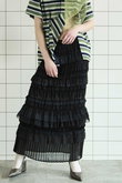 Tiered Frill Long Tight Skirt/ティアードフリルロングタイトスカート