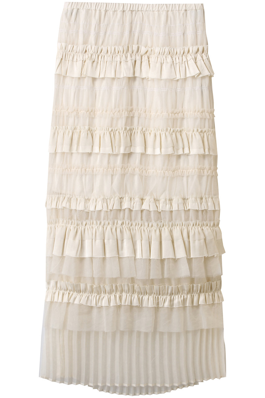 MAISON SPECIAL Tiered Frill Long Tight Skirt/ティアードフリルロングタイトスカート (WHT(ホワイト), 38) メゾンスペシャル ELLE SHOP MAISON SPECIAL Tiered Frill Long Tight Skirt/ティアードフリルロングタイトスカート (WHT(ホワイト), 38) メゾンスペシャル ELLE SHOP