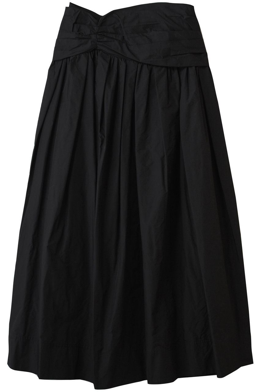メゾンスペシャル/MAISON SPECIALのVoluminous Tuck Flare Skirt/ボリューミータックフレアスカート(BLK(ブラック)/21251515806)