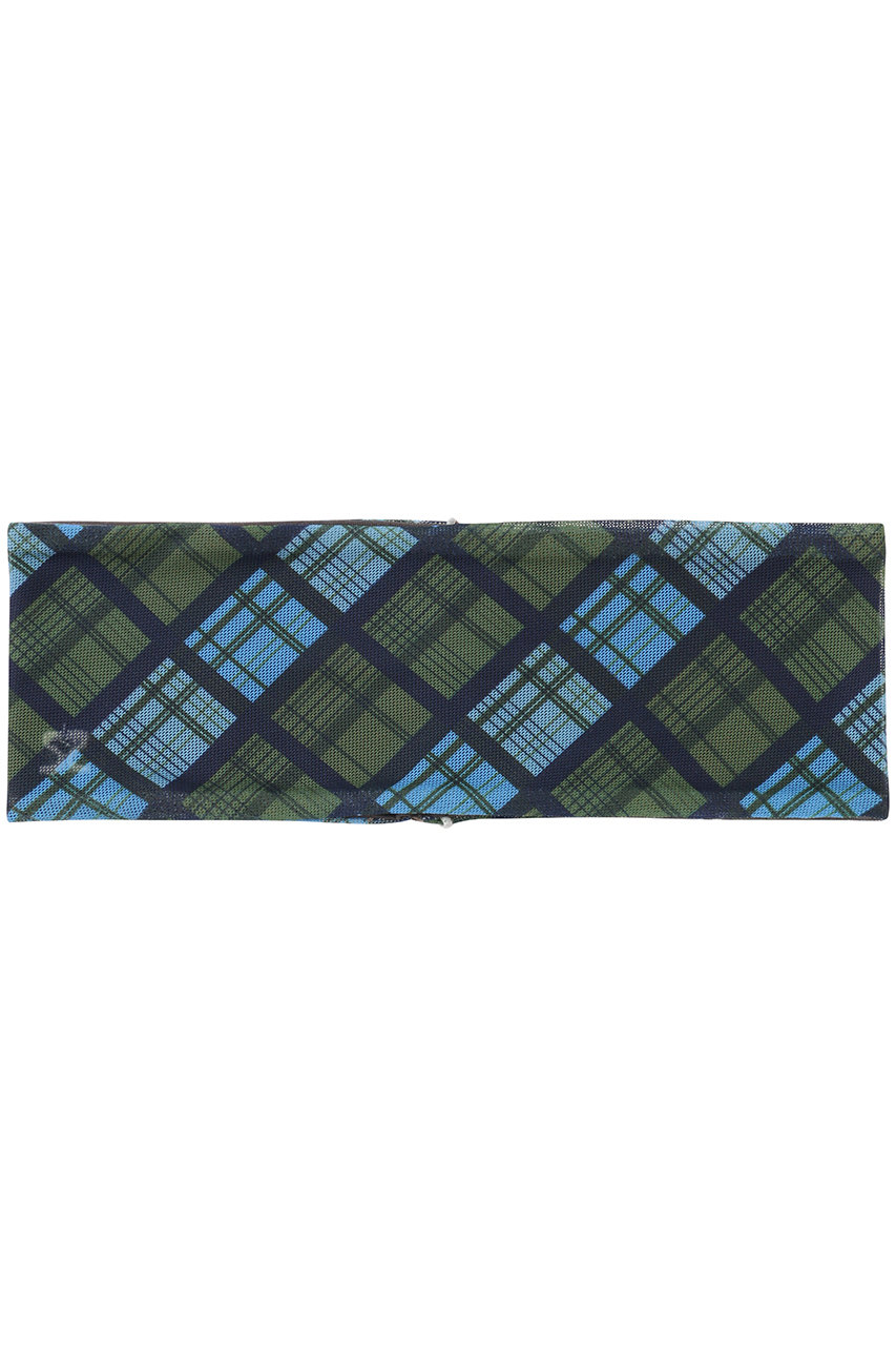 メゾンスペシャル/MAISON SPECIALのPanel Plaid Hair Band/マルチヘアバンド(BLU(ブルー)/21251666002)