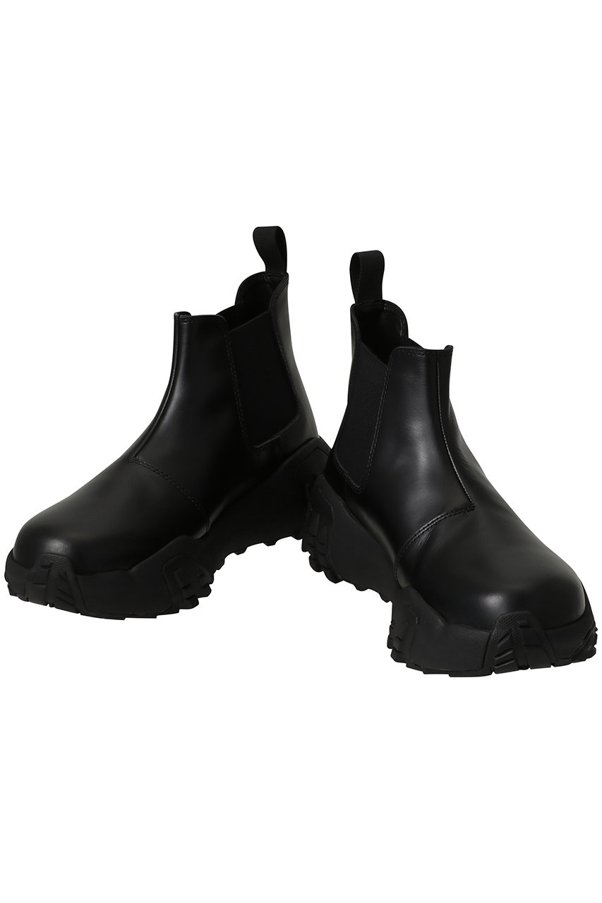 MAISON SPECIAL 黒 厚底 サイドゴアブーツ UNISEX》【SPECIAL SHOES FACTORY COLLABORATION】Tank-Sole