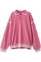 【UNISEX】ハイツイストピグメントブリーチニットポロ L/S メゾンスペシャル/MAISON SPECIAL PNK(ピンク)