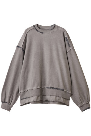メゾンスペシャル/MAISON SPECIALの【UNISEX】オーバーダイエンブロイダリー クルースウェット(110100/110105)