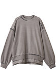 【UNISEX】オーバーダイエンブロイダリー クルースウェット