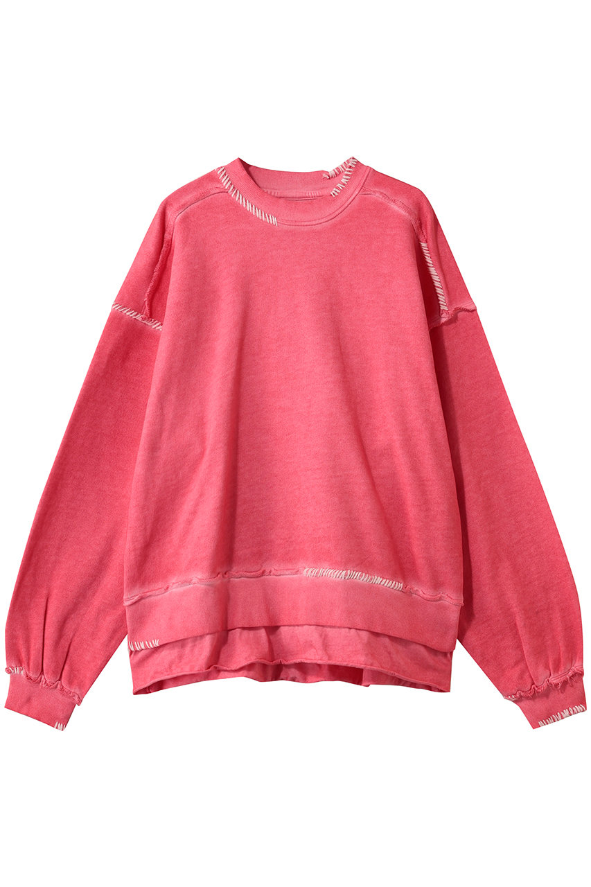 メゾンスペシャル/MAISON SPECIALの【UNISEX】オーバーダイエンブロイダリー クルースウェット(PNK(ピンク)/11252411308)