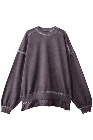 メゾンスペシャル/MAISON SPECIALの【UNISEX】オーバーダイエンブロイダリー クルースウェット(110100/110105)