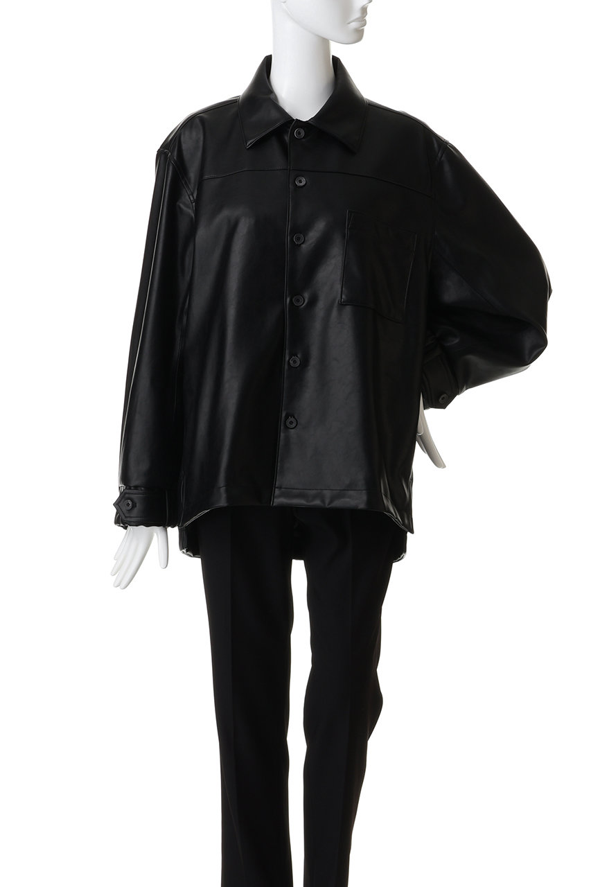 MAISON SPECIAL(メゾンスペシャル)｜【UNISEX】PUレザーシャツブルゾン