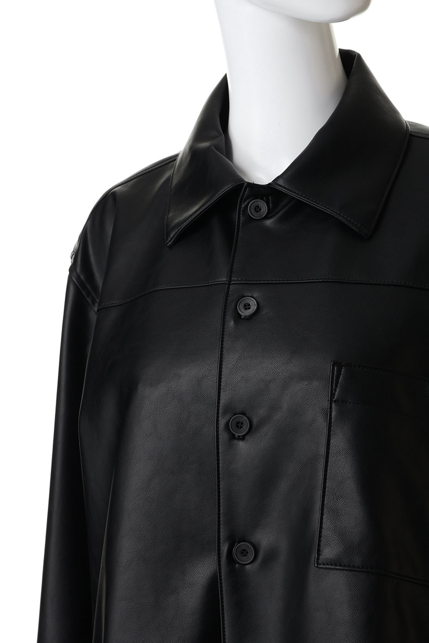 MAISON SPECIAL(メゾンスペシャル)｜【UNISEX】PUレザーシャツブルゾン