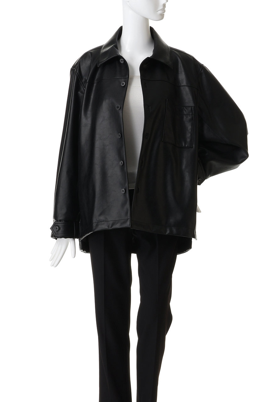 MAISON SPECIAL(メゾンスペシャル)｜【UNISEX】PUレザーシャツブルゾン